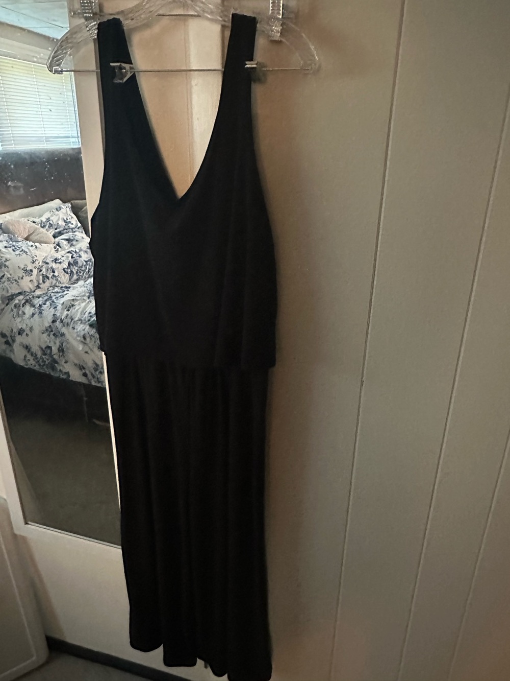 Classic Black V-Neck Women's Romper